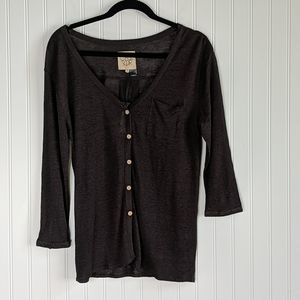 Chaser Button Down Linen Top